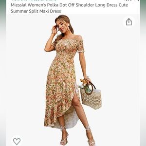 Off the Shoulder Floral Maxi Dress